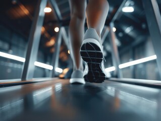 Person Walking on Treadmill
