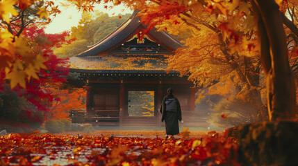 The day of the autumn equinox in Japan. symbolizing the balance of the day on the day of the autumnal equinox