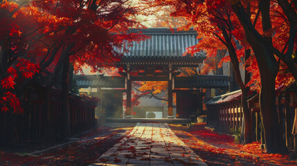The day of the autumn equinox in Japan. symbolizing the balance of the day on the day of the autumnal equinox