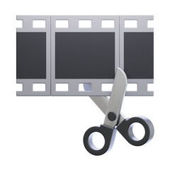 CUT SCENE 3D ICON ILLUSTRATION