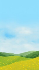 Obraz premium Summer landscape wallpaper backgrounds grassland outdoors.