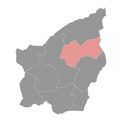 Domagnano castelli map, administrative division of San Marino. Vector illustration.