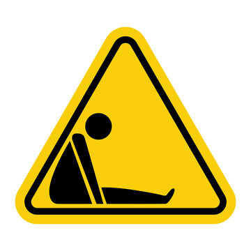 Confined space sign. Limited in size. Underground structures reservoirs and other places with limited space. Hazardous conditions, such as lack oxygen, presence toxic gases. Warning road sign.