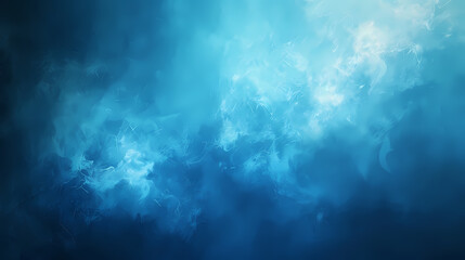 Abstract blue and white smoky texture creating a serene and calming atmosphere.