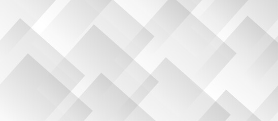 Fototapeta premium Abstract white and gray technology concept diamond triangle geometric shape background. gradient vector art illustration. soft and trendy business template . futuristic concept background 