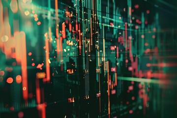Financial Data Visualization: Abstract Representation of Market Trends