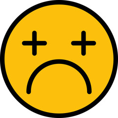 Fototapeta premium Bored Face Emoji 