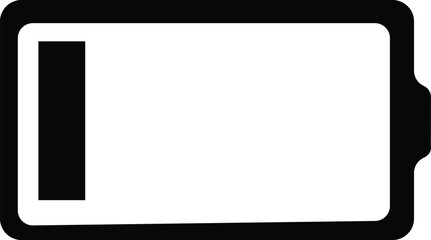 digital tablet pc with screen low battery icon black icon 