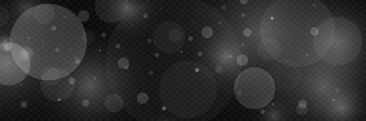 Bokeh and particle effect. On a transparent background.