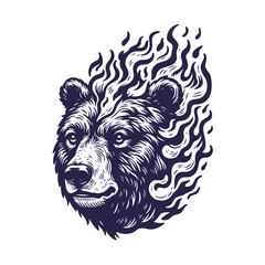 bear vector, bear silhouette