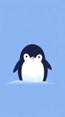 Obraz premium Penguin selfie cute wallpaper animal cartoon bird.
