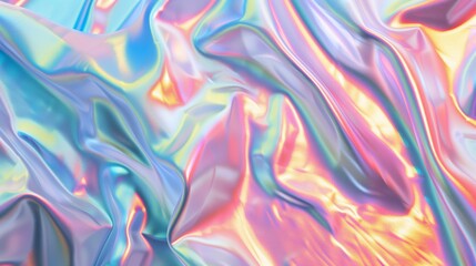 A rainbow colored iridescent holographic background with soft gradient colors.