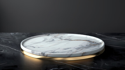 Obraz premium Marble round tray
