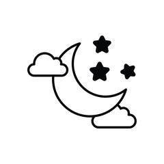 Moon vector icon 
