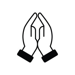 Pray vector icon 