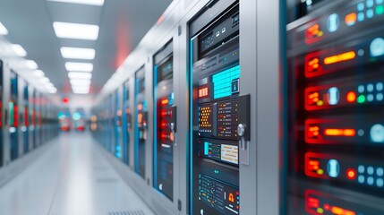 Obraz premium Detailed virtual scenes showcasing security for various systems, Virtual Systems Security, System Protection