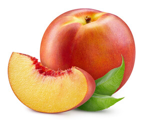 Peach isolated on white background