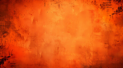 Obraz premium Vibrant orange grunge texture with abstract brush strokes, ideal for backgrounds and design projects.