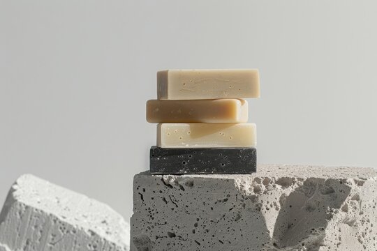 3 bar soaps mockup cheese food.