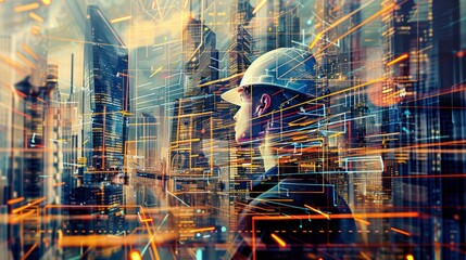 The Engineer Behind Multidimensional City Photography Simple structure fluorescent color tone