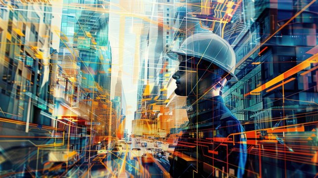 The Engineer Behind Multidimensional City Photography Simple structure fluorescent color tone