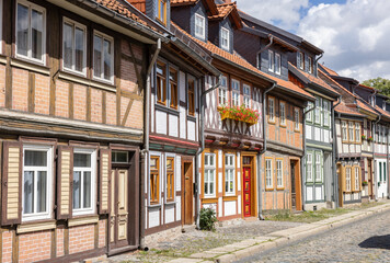 Timbered Houses in the old city of Wernigerode (Harz region of Germany)