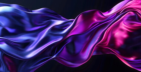 Obraz premium Abstract background with dynamic flowing light waves in shades of blue Background and purple Background, Vibrant and futuristic design 