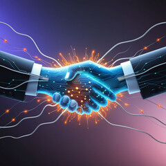 Handshake of the Future TechnologyDriven Digital Synergy