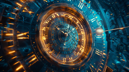 Obraz premium The ship is in the middle of the sea. With an AI-style world in the middle of a large ship.