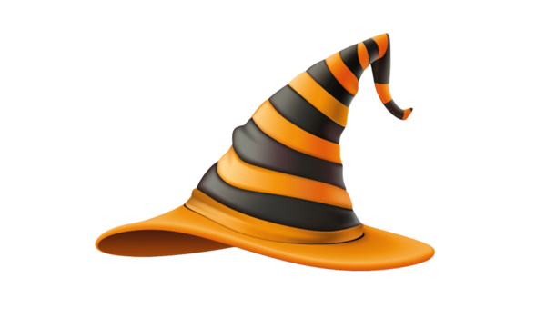 Halloween party hat on transparent background