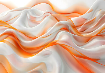 Fototapeta premium Abstract composition with soft, flowing shapes in shades of pink, Background with smooth visual effect design