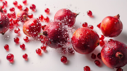 Types of vegetables and fruits with color background.