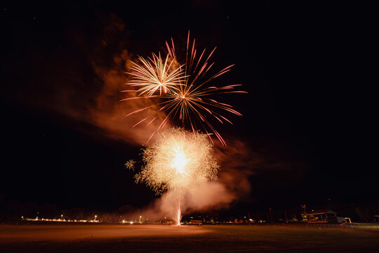Fireworks display at local community event