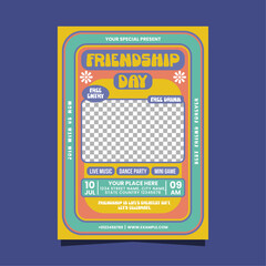 Friendship day flyer or poster template design