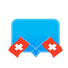 Obraz premium World swiss day, vector illustration with national red flag