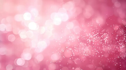 A pink bokeh background featuring romantic soft sparkles and light orbs, providing an ethereal and dreamy atmosphere, ideal for love-themed designs or projects.