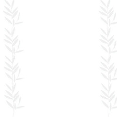 Shadow of stem leaves on a both sides, light background, ideal for shadow designs, nature-themed projects, and subtle decorative elements. Used for flyers, products ads and digital graphics. Editable.