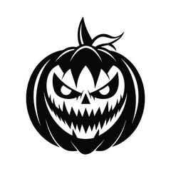 Halloween Pumpkin Silhouette Vector illustration