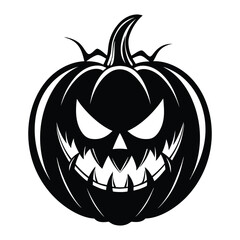 Halloween Pumpkin Silhouette Vector illustration