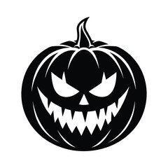 Halloween Pumpkin Silhouette Vector illustration