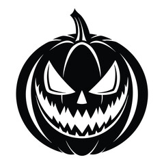 Halloween Pumpkin Silhouette Vector illustration
