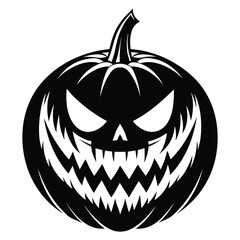Halloween Pumpkin Silhouette Vector illustration