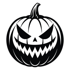 Halloween Pumpkin Silhouette Vector illustration