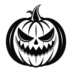 Halloween Pumpkin Silhouette Vector illustration