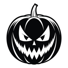 Halloween Pumpkin Silhouette Vector illustration