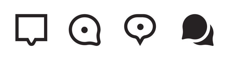 Set of Speech and Talk Line Unified Icons