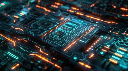 Obraz premium futuristic technology background