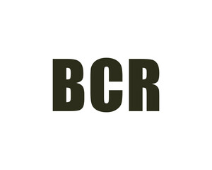 BCR logo design vector template. BCR logo design.