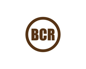 BCR logo design vector template. BCR logo design.