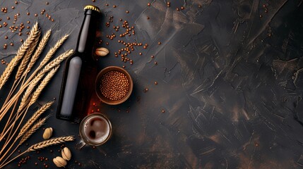 Minimalist craft beer stock photo with realistic text placement for impactful visual content